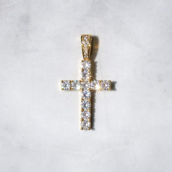 Diamond Cross Pendant 18k Gold